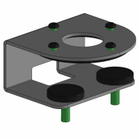 Tischklammer, Befestigung eines SpacePole Standrohrs ohne Bo