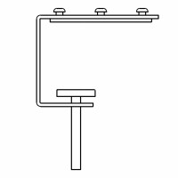 Tischklammer, Befestigung eines SpacePole Standrohrs ohne Bo