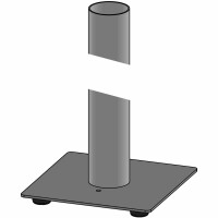SpacePole - Bodenplatte 150x150mm mit 20 gallery