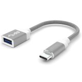 USB C Stecker -Adapter auf USB A Buchse 3.1 Gen.1, 150mm, grau