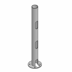 SpacePole Standrohr SP2 (44,5mm), 500mm mit 3...