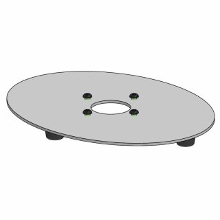 SpacePole Bodenplatte oval, 200 x 260mm